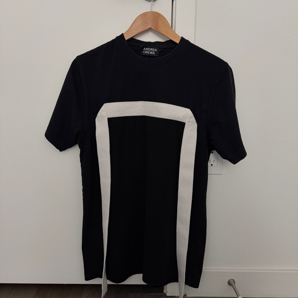 Andrea Crews Black and White Short Sleeve Tee